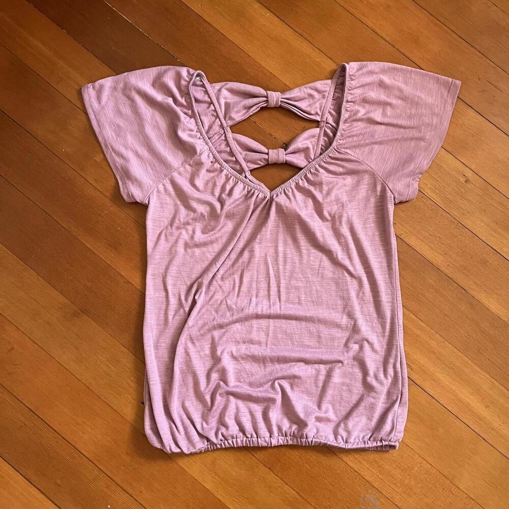 Self Esteem Vintage Y2K Pink Bow Top, Size Large